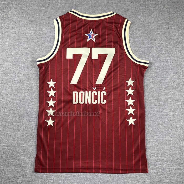 Camiseta Nino All Star 2024 Dallas Mavericks Luka Doncic #77 Rojo